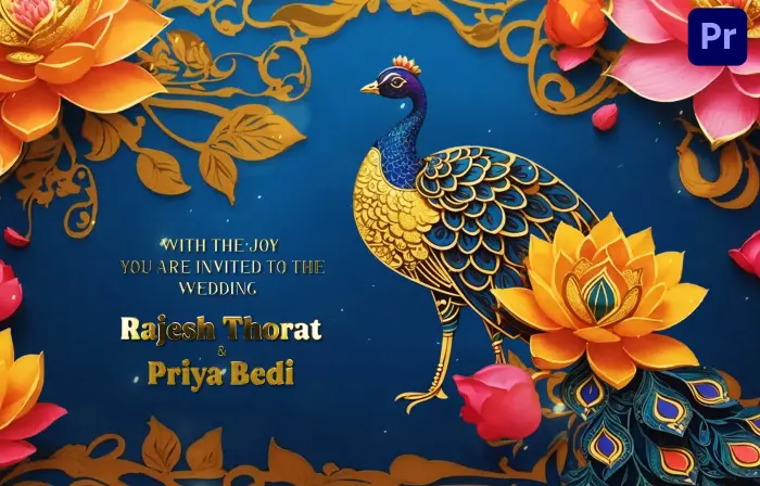 Stunning 3D Animated Peacock Wedding Invitation Slideshow